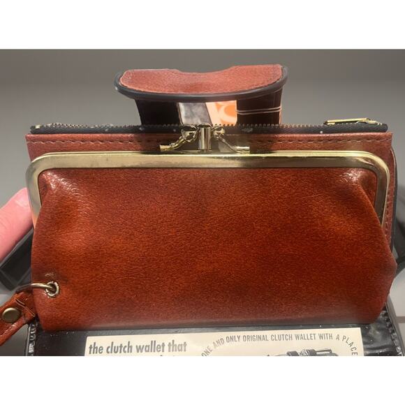 VTG New! McDuff Goldmine Clutch Wallet Change Purse Pockets Leather Billfold - Picture 8 of 9